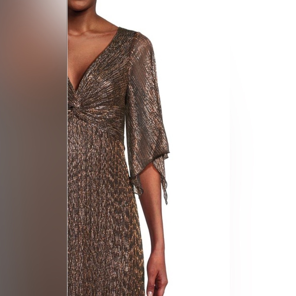 Marina Butterfly Sleeves Evening Gown - Picture 5 of 7